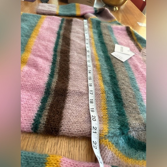 & Other Stories Relaxed Fit Mohair Striped Sweater 21” p2p, size small - Picture 3 of 12